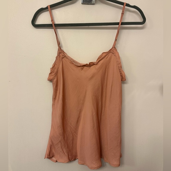 Women's Ruffled Camisole Top - Rust - Picture 2 of 3